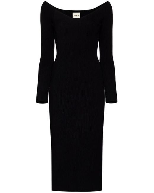 Khaite Black Viscose Blend Dress