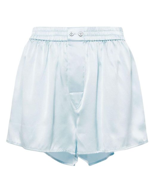 Alexander Wang Blue Tulle Cut-out Shorts