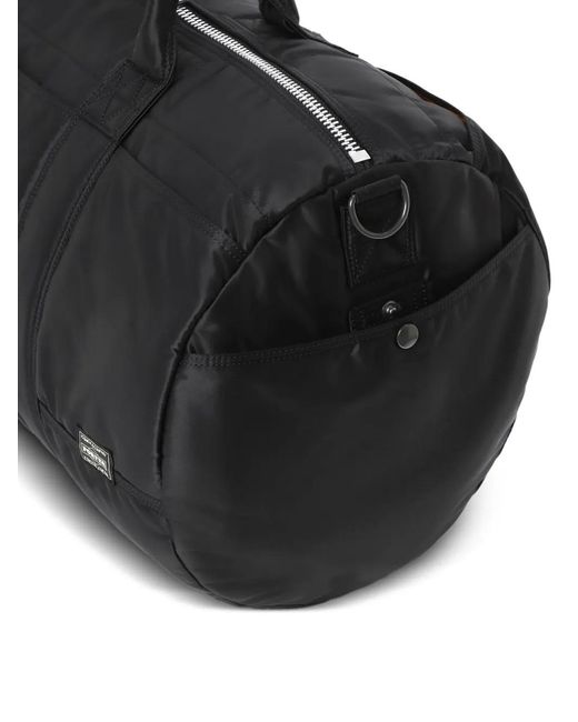 Porter-Yoshida and Co Black Large Tanker Drum Zip-Top Duffel Bag