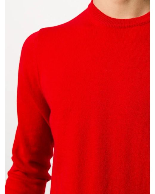 Malo Red Crew-Neck Sweater for men