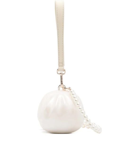 Simone Rocha White Pearl Cross Body Bag