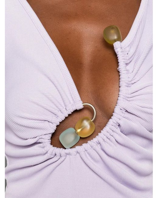 Christopher Esber Purple Spiral Beach Glass Tank Top
