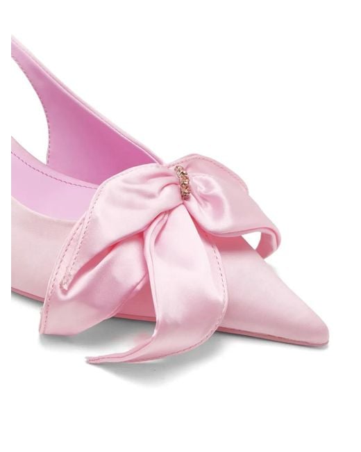 JW PEI Pink Queena Bow-Detail Pumps