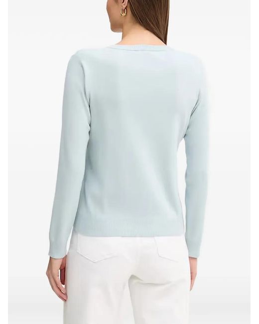 Pull À Col V Benetton en coloris Blue