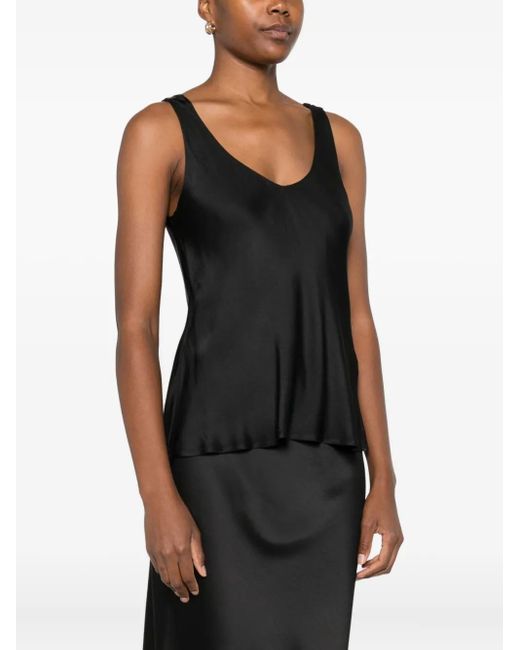 Dixie Black V-neck Cotton Top