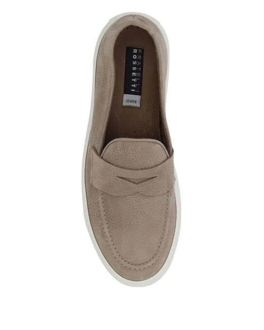 Fratelli Rossetti Gray Leather Loafers for men