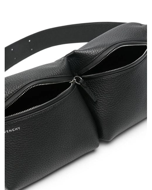 Givenchy Black Multi-Pocket Leather Belt Bag for men