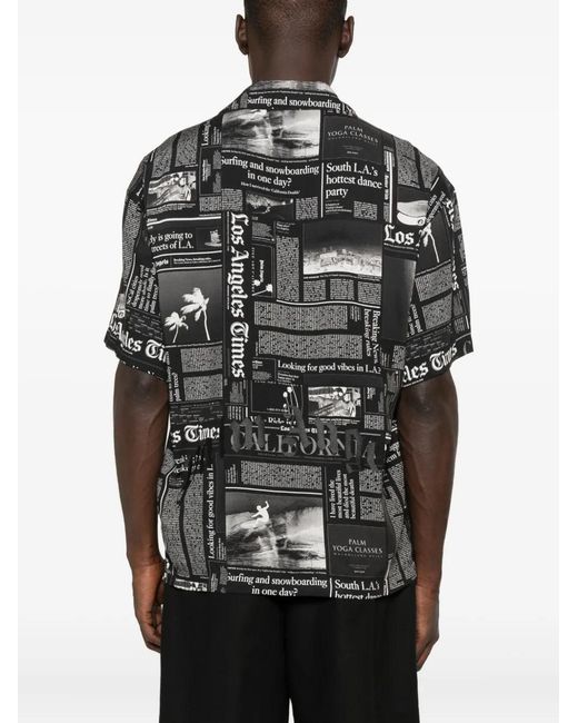 Palm Angels Black Shirts for men