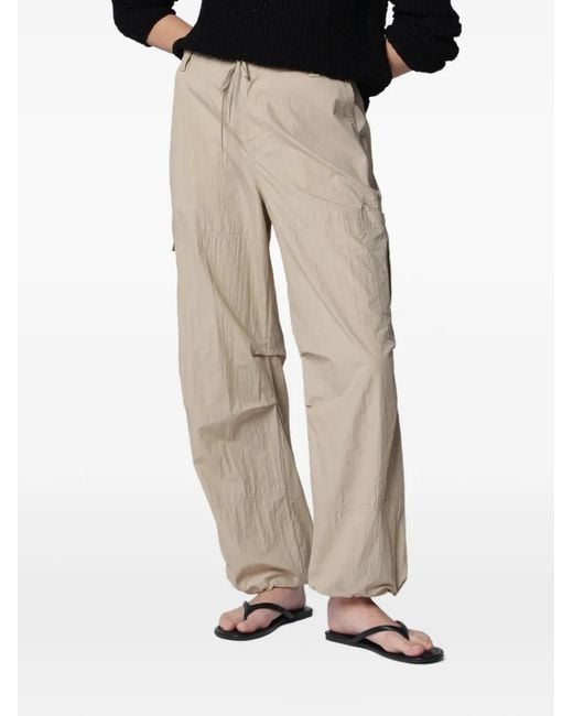 DUNST Natural Cargo-Pocket Parachute Pants