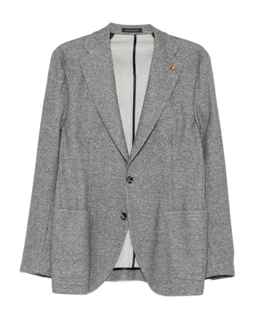 Latorre Gray Notched-Lapel Single-Breasted Blazer for men