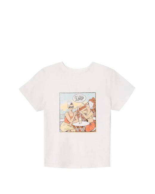Re/done White Classic Same Graphic-Print T-Shirt