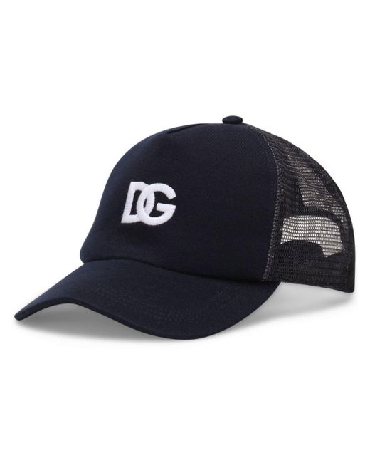Dolce & Gabbana Blue Logo-embroidered Baseball Cap for men