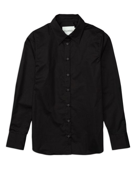 Closed Black Long-sleeve Shirt
