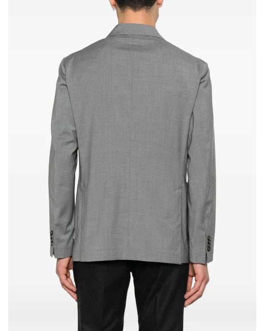 Manuel Ritz Gray Patch-Pocket Blazer for men