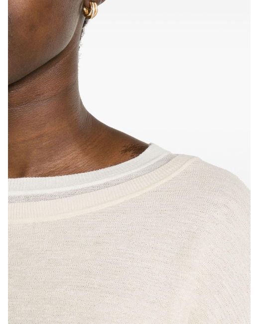 Vince Natural Double-layer Wool-blend Jumper