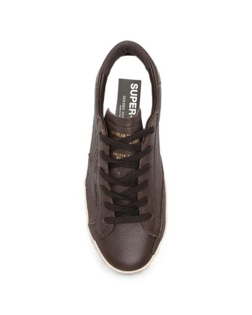 Golden Goose Deluxe Brand Brown Baskets Super-Star À Effet Usé