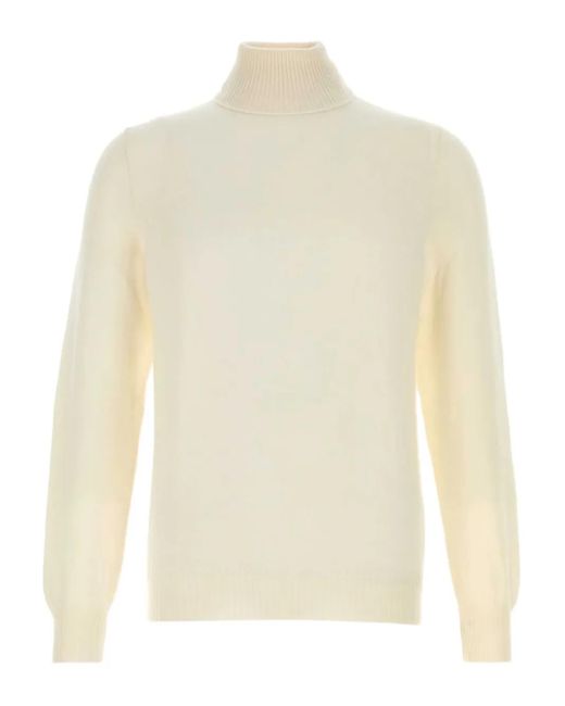 Fedeli Rollkragenpullover aus Kaschmir in White für Herren