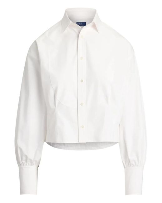 Polo Ralph Lauren White Cropped Shirt