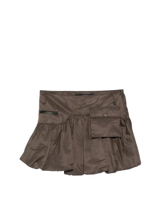 ANDERSSON BELL Brown Zip Pocket Mini Skirt