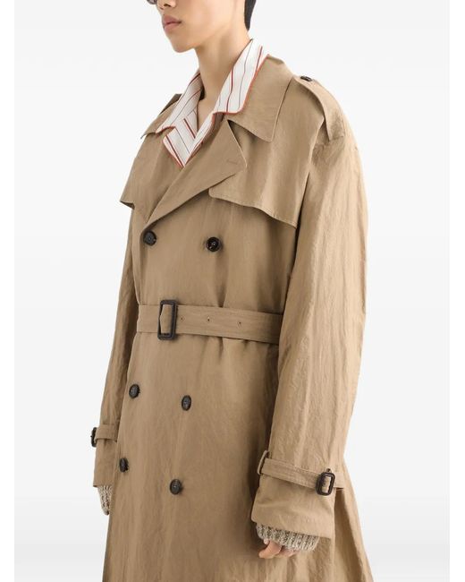 Dolce & Gabbana Natural Belted Double-Breasted Trench Coat for men