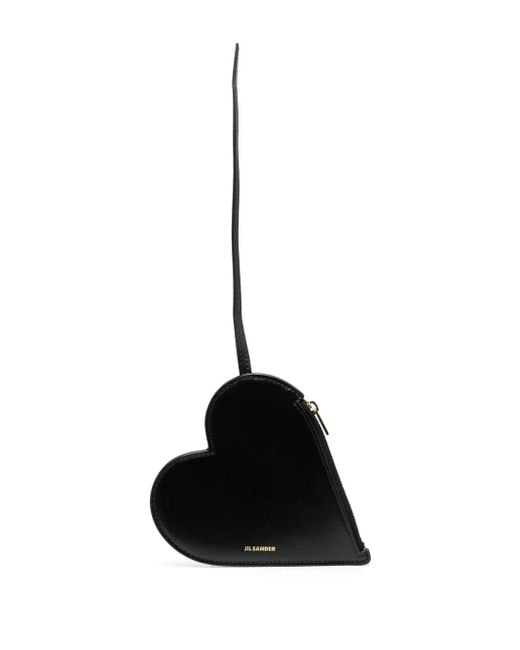 Jil Sander Black Logo-Stamp Clutch Bag