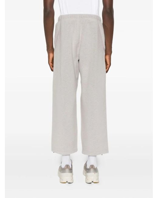 Goldwin White Fleece-Texture Track Pants for men