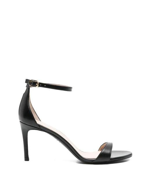 Stuart Weitzman White Nudist Ii Ankle-Strap Sandals