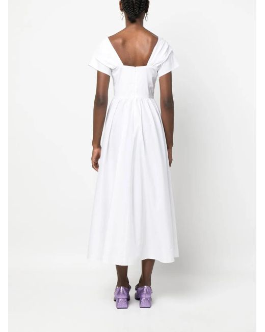 Vivetta White Flared Mid-Length Dress