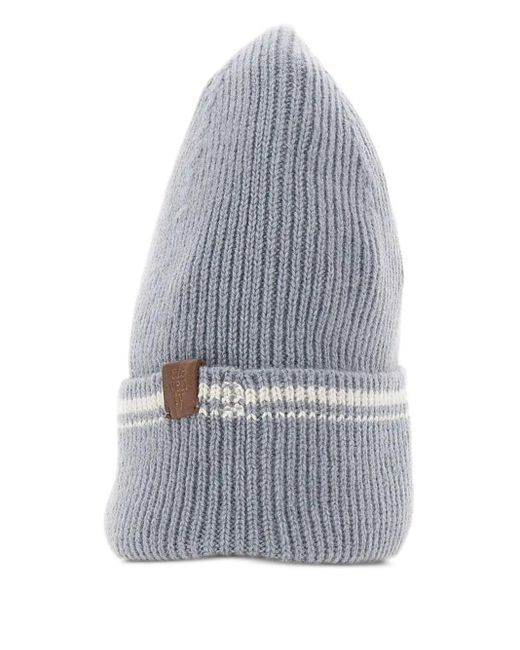 Eleventy Gray Ribbed Hat for men