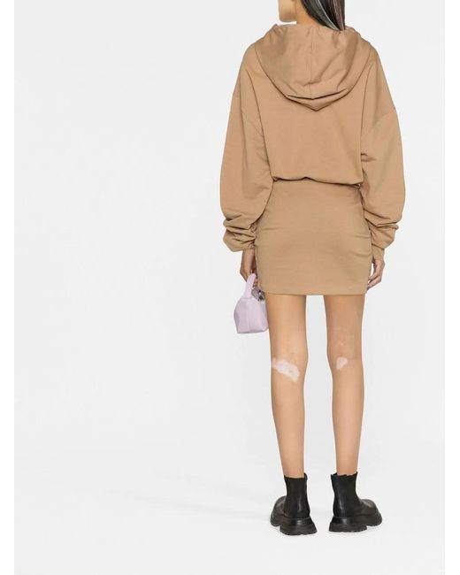 Off-White c/o Virgil Abloh Natural For All Hooded Sweatshirt Dress