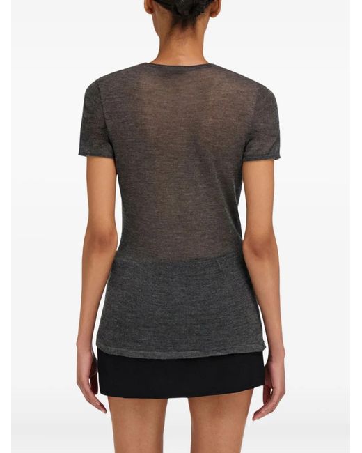 Ferragamo Black Crew-Neck Short-Sleeve T-Shirt