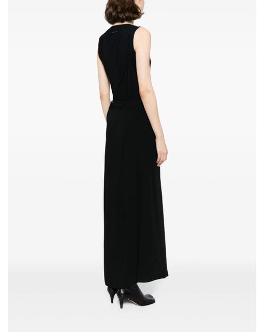 MM6 by Maison Margiela Black Sleeveless Lace Dress