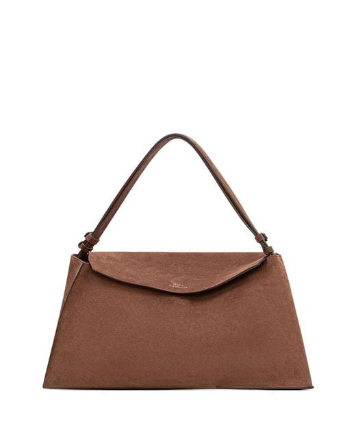 Studio Nicholson Brown Sac Porté Épaule Shiboru En Daim