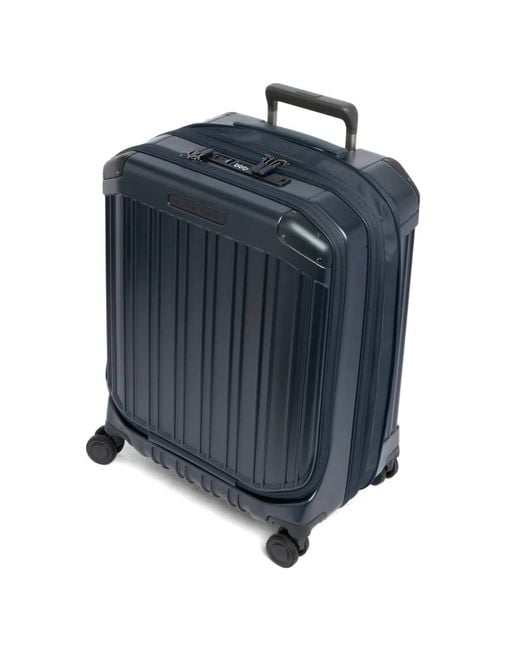 Piquadro Blue Dual-Opening Cabin Luggage