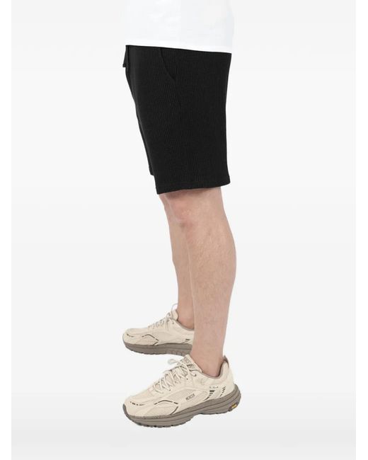 Nikben Black Short Gaufré À Lien De Resserrage for men