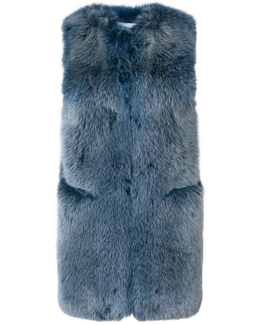 Sonia Rykiel Blue Fox Fur Gilet