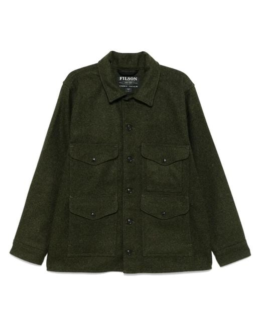 Filson Green Mackinaw Cruiser Shirt Jacket for men