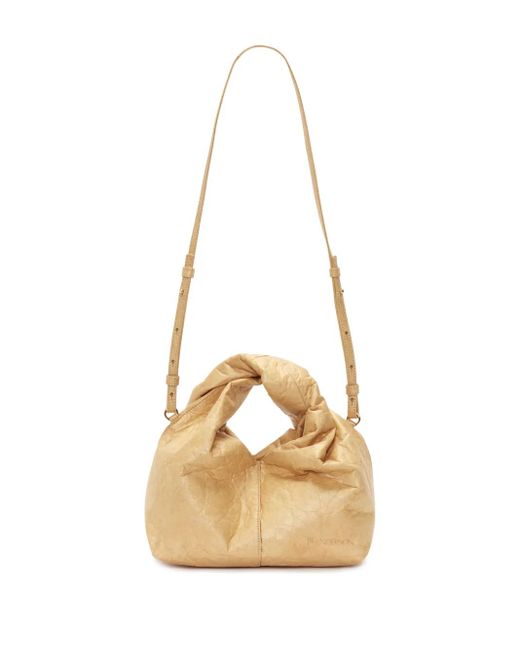 J.W. Anderson Metallic Twister Crinkle-Finish Crossbody Bag
