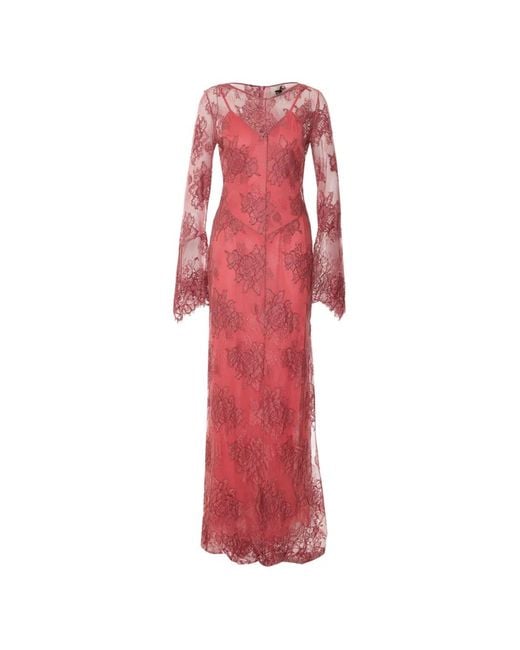 Aniye By Red Lace Long-Sleeve Maxi Dress