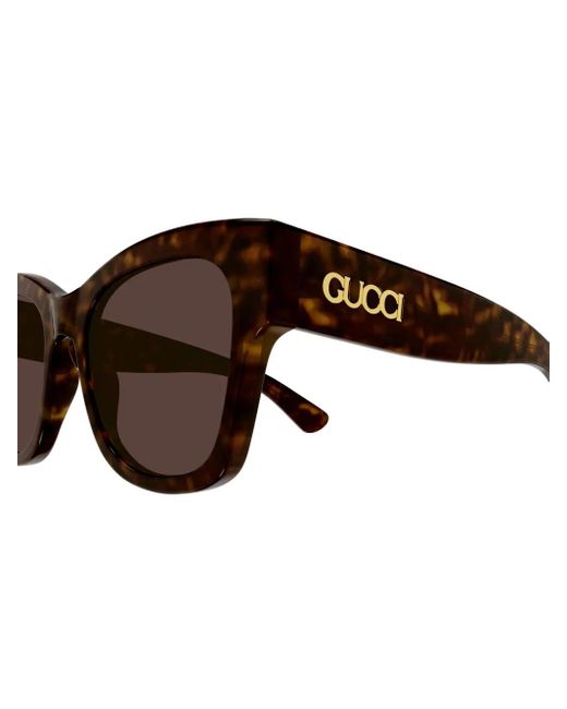 Gucci Brown Square-Frame Sunglasses