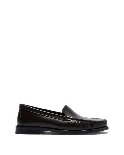 Aeyde White Arthur Stitched Loafers
