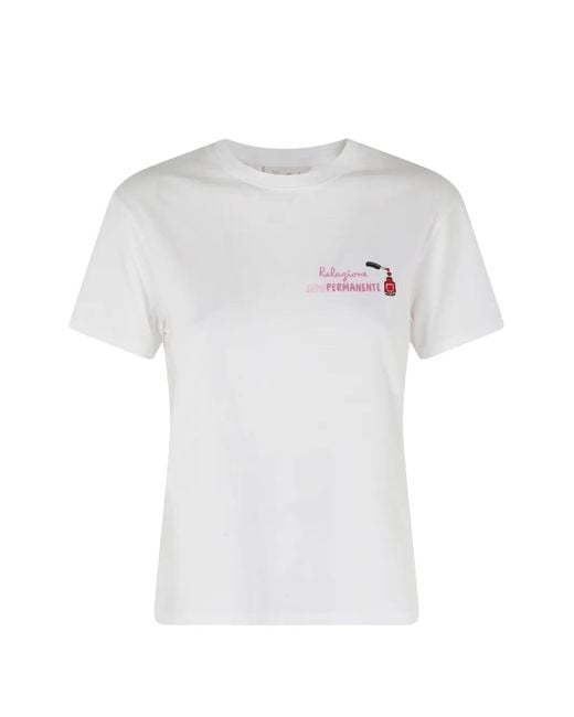 Mc2 Saint Barth White Emilie Embroidered T-Shirt