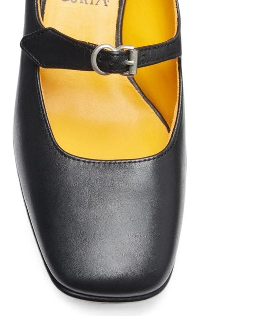LILI CURIA Black Ginger Buckled Pumps