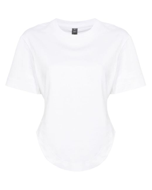 Adidas By Stella McCartney White T-Shirt aus Bio-Baumwolle mit Logo-Print