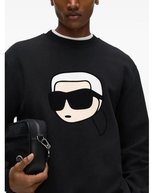 Karl Lagerfeld Black Ikon Karl Sweatshirt for men