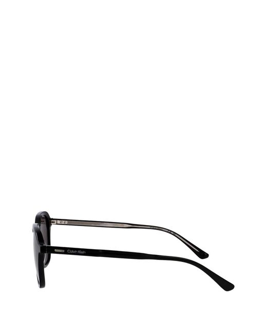 Calvin Klein Black Geometric-Frame Sunglasses for men