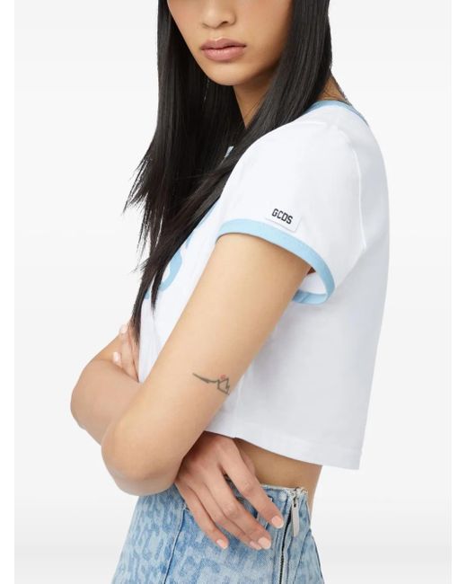 Gcds White Logo-Embroidered Baseball Cap