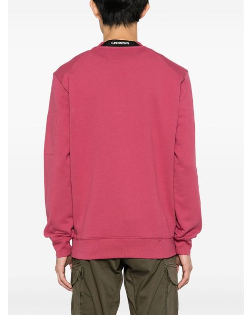 C P Company Pink Lens-detail Cotton Sweatshirt for men