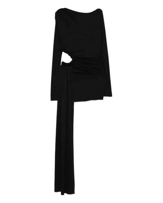 Axel 113 Black Tyla Cut-Out Draped Mini Dress