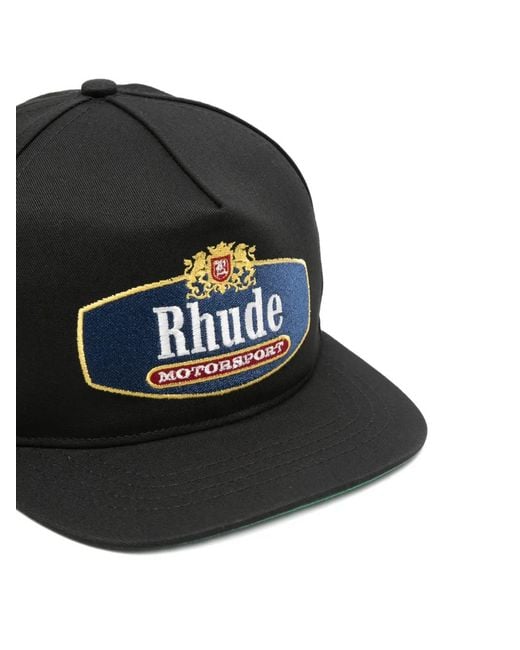 Rhude Black Hats for men